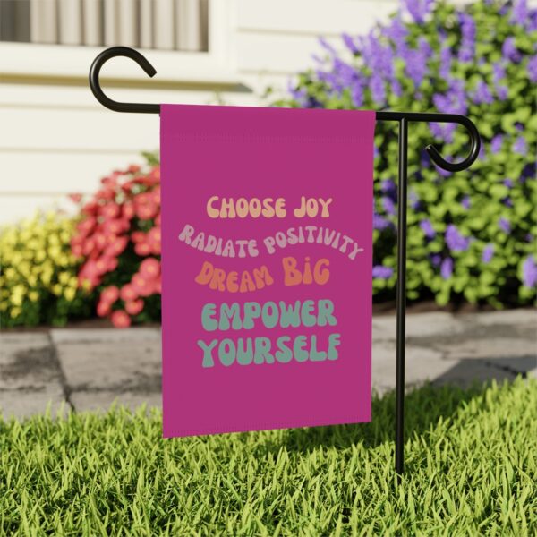 Choose Joy positivity themed garden banner