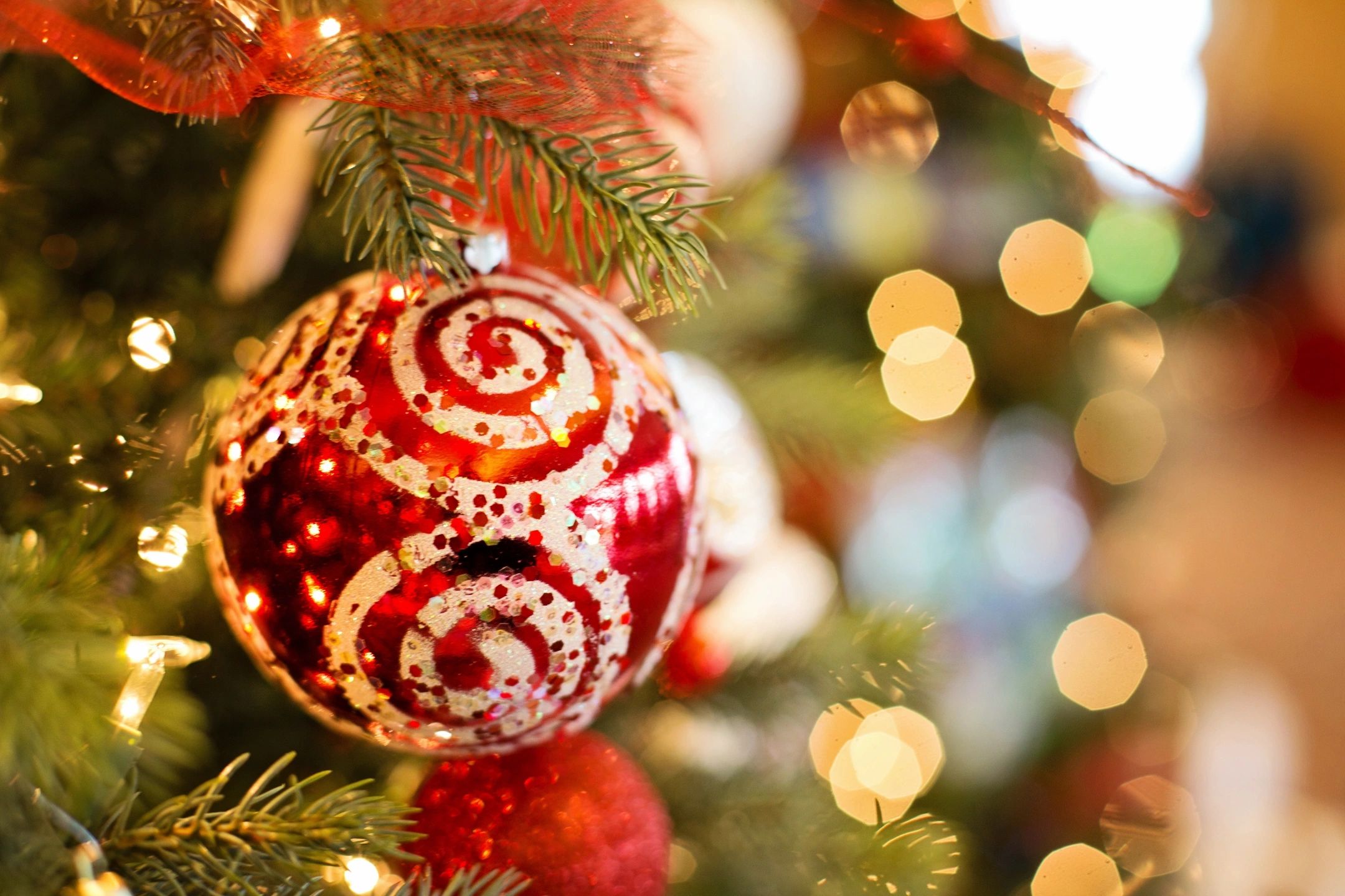 Red and gold Christmas decorations