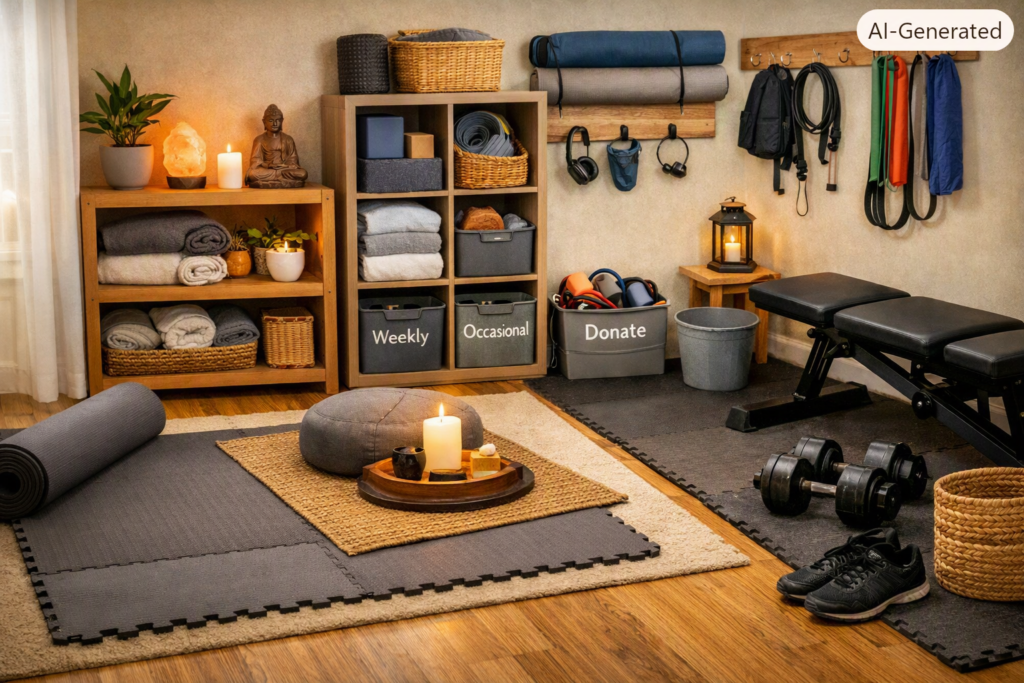 An example of a peaceful, remodeled wellness room