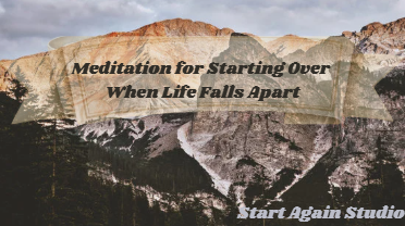 Starting Over Meditation - mountain scene with a lot of gold colors
